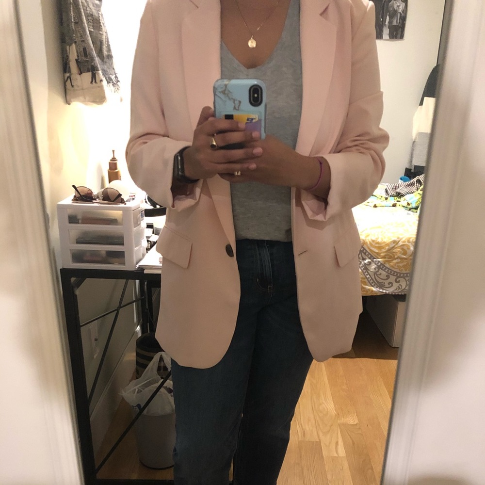 Pink Boyfriend Blazer